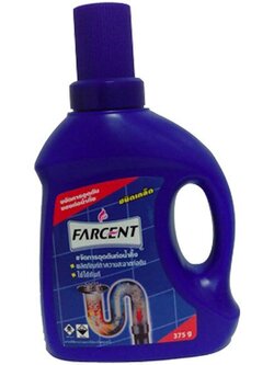 เกล็ดขจัดท่อตัน JD-5103 ขวด FARCEN 375 กรัม PELLICLE PIPE UNBLOCK PIPE FARCENT 375g