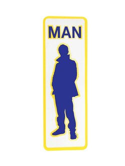 S821 ป้ายPP Men3 9.5X28 ซม.