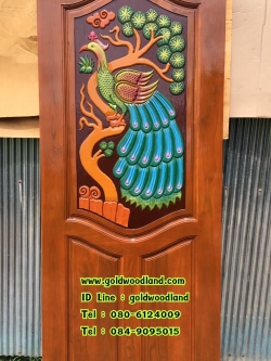 แบบประตูห้องนอนไม้ GB - 30