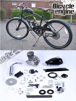 !!สินค้าขายดี!! ชุดเครื่องยนต์ติดจักรยาน 80cc ขนาดมาตรฐาน 26" Bicycle Engine Kit