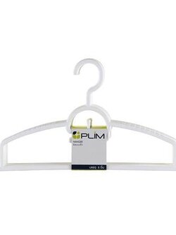 ไม้แขวนเสื้อH1174,P1174 ขาว PLIM(1x6) ใช้งานได้อเนกประสงค์ตอบรับทุกความต้องการของการดูแลเสื้อผ้า