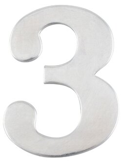 ตัวเลขอารบิค PANSIAM #3 50 มม. สีสเตนเลส ARABIC NUMBER PANSIAM #3 50MM.STANLESS