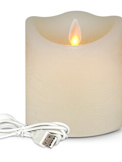 ธูปไฟฟ้า เทียนไฟฟ้า ธูปเทียนไฟฟ้า LED เทียนไฟฟ้า LED CLAIRE 4 นิ้ว สีขาว