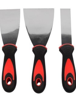 HANDI ชุดเกรียง รุ่น 5822 (ชุด 3 ชิ้น) สีแดง - ดำ สำหรับงานช่าง