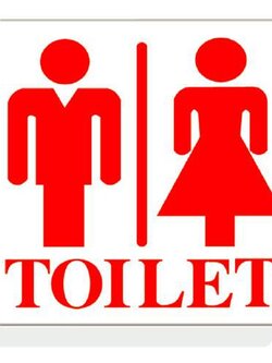 SC6-S642 ป้ายอะคริลิค ห้องน้ำรวม