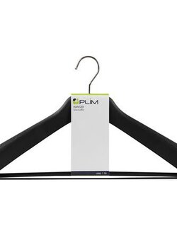 ไม้แขวนเสื้อสูท HHG008-B ดำ PLIM ใช้งานได้อเนกประสงค์ตอบรับทุกความต้องการของการดูแลเสื้อผ้า