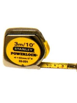ตลับเมตร STANLEY POWERLOCK 3M น้ำหนักเบา มีหน่วยวัดที่ละเอียดชัดเจน