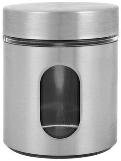 ขวดโหลช่องแก้วไซส์ S KASSA HOME 10302401 700 มล. สีสเตนเลส