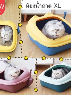 CatHoliday ห้องน้ำถาดหน้าแมว XL ห้องน้ำแมว กระบะทรายแมว