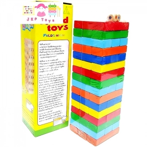 ตึกถล่ม Jenga/ Tertis ไม้/ โดมิโน่เรียงสี