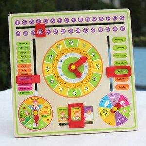 ของเล่น ปฎิทิน นาฬิกา ดูเวลา บล็อคหยอดนาฬิกา