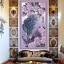 นกยูงม่วง ครอสติสคริสตัล Diamond painting โมเสก ภาพติดเพชร งานฝีมือทำที่บ้าน DIY