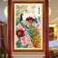 นกยูงคู่ ครอสติสคริสตัล Diamond painting โมเสก ภาพติดเพชร งานฝีมือทำที่บ้าน DIY