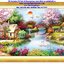 บ้านสวน สวยงาม ครอสติสปักสำเร็จ150x60cm ไม่รวมกรอบ งานฝีมือ DIY