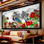 บ้านในทุ่งลาเวนเดอ ครอสติสคริสตัล Diamond painting โมเสก ภาพติดเพชร งานฝีมือ DIY
