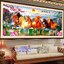 ม้า8ตัว มงคล ครอสติสปักสำเร็จ150x60cm ไม่รวมกรอบ งานฝีมือ DIY