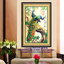 นกยูงคู่ดอกโบตั๋น ครอสติสคริสตัล Diamond painting โมเสก ภาพติดเพชร งานฝีมือทำที่บ้าน DIY