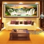 วิวบ้านริมน้ำ ชุดปักครอสติช พิมพ์ลาย ครอสติสจีน งานฝีมือ DIY