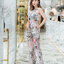 PS0030 ชุดเซ็ทลายดอก ชุดเซตออกงาน ชุดไปเที่ยว ชุดออกงาน ชุดทำงาน