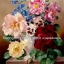 ดอกไม้ ชุดปักครอสติช พิมพ์ลาย ครอสติสจีน งานฝีมือ DIY
