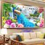 นกยูงคู่ ธรรมชาติ ครอสติสปักสำเร็จ190x80cm ไม่รวมกรอบ งานฝีมือ DIY