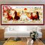 ม้า8 มงคล ครอสติสปักสำเร็จ150x60cm ไม่รวมกรอบ งานฝีมือ DIY