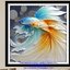 ปลากัดคู่ ครอสติสคริสตัล Diamond painting โมเสก ภาพติดเพชร งานฝีมือทำที่บ้าน DIY