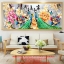 สุนัขในสวนดอกไม้ ชุดปักครอสติส พิมพ์ลาย ครอสติสจีน งานฝีมือทำที่บ้าน DIY