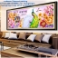นกยูงคู่ ดอกโบตั๋น ครอสติสคริสตัล Diamond painting โมเสก ภาพติดเพชร งานฝีมือ DIY