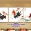 3Dปลาทอง ครอสติสปักสำเร็จ145x50cm ไม่รวมกรอบ งานฝีมือ DIY