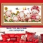 แจกันดอกบัว ชุดปักครอสติช พิมพ์ลาย ครอสติสจีน งานฝีมือ DIY