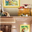 ดอกไม้สีม่วง+แดง ชุดปักครอสติช พิมพ์ลาย ครอสติสจีน งานฝีมือ DIY