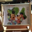 ทุ่งดอกไม้+ภูเขา ชุดปักครอสติช พิมพ์ลาย ครอสติสจีน งานฝีมือ DIY