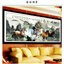 ม้า8 หุบเขา มงคล ครอสติสปักสำเร็จ150x70cm ไม่รวมกรอบ งานฝีมือ DIY