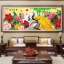 นกยูงคู่ ครอสติสคริสตัล Diamond painting โมเสก ภาพติดเพชร งานฝีมือ DIY