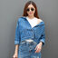 TP0038 เสื้อยีนส์ เสื้อคลุม เสื้อคลุมยีนส์ ยีนส์ เสื้อแจ็คเก็ต (สีฟ้าอ่อน)