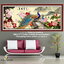 นกยูงคู่ดอกโบตั๋น ครอสติสคริสตัล Diamond painting โมเสก ภาพติดเพชร งานฝีมือทำที่บ้าน DIY
