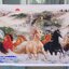 ม้า8ตัว ภูเขา น้ำตก มงคล ครอสติสปักสำเร็จ150x70cm ไม่รวมกรอบ งานฝีมือ DIY