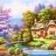 บ้านสวยงาม ครอสติสคริสตัล Diamond painting โมเสก ภาพติดเพชร งานฝีมือทำที่บ้าน DIY
