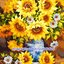 แจกันดอกทานตะวัน ครอสติสคริสตัล Diamond painting โมเสก ภาพติดเพชร งานฝีมือทำที่บ้าน DIY