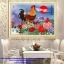 ไก่มงคล ครอสติสคริสตัล Diamond painting โมเสก ภาพติดเพชร งานฝีมือทำที่บ้าน DIY