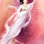 นางฟ้าชุดขาว ครอสติสคริสตัล Diamond painting โมเสก ภาพติดเพชร งานฝีมือทำที่บ้าน DIY