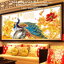 นกคู่ ดอกโบตั๋น ครอสติชจีน ชุดปักครอสติช พิมพ์ลาย ครอสติสจีน งานฝีมือ DIY