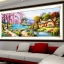 บ้านริมธารครอสติสคริสตัล Diamond painting โมเสก ภาพติดเพชร งานฝีมือ DIY