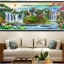 เรือสำเภา ชุดปักครอสติส พิมพ์ลาย ครอสติสจีน งานฝีมือทำที่บ้าน DIY